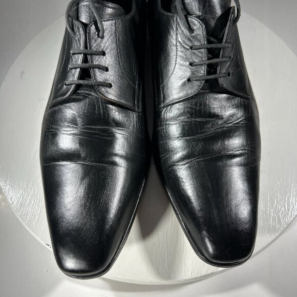 CHAUSSURES Paris Mens Leather Dress Shoes Size 11 EU 44 Black Oxford Pointed Toe main image 12